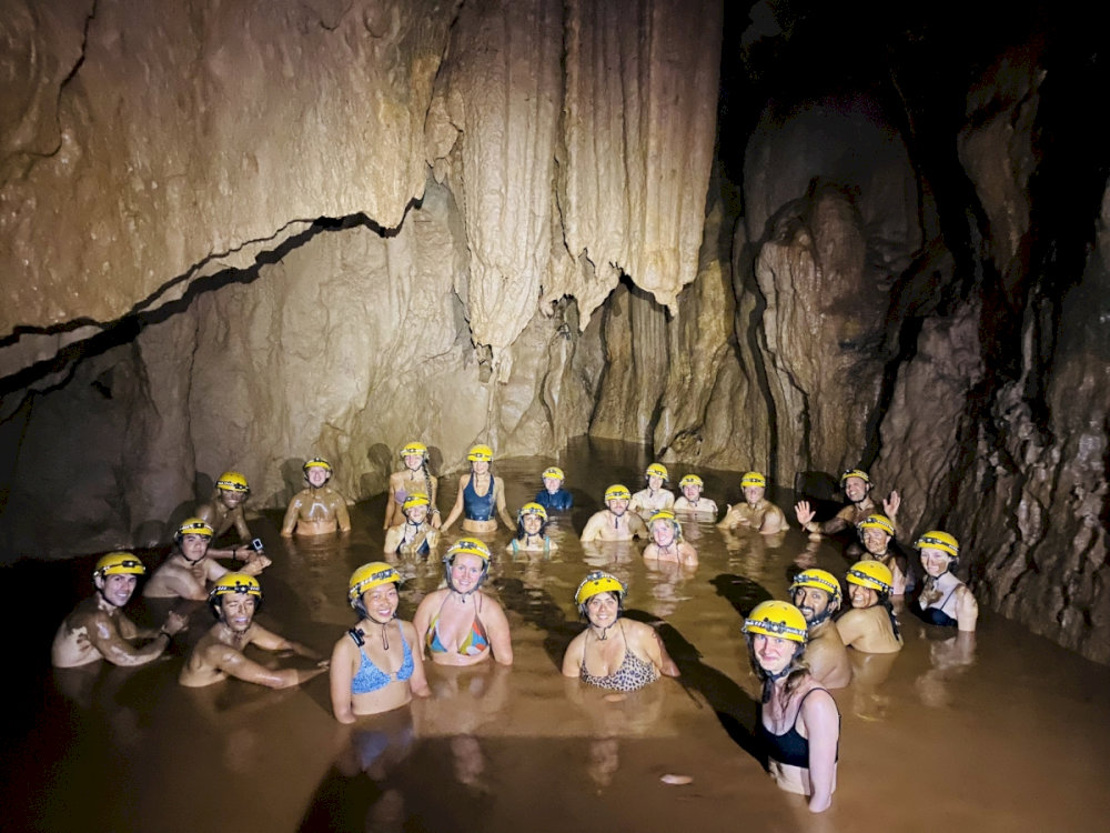 Conclude the adventure by immersing in the cave's natural mud baths, providing relaxation after the exploration